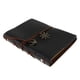 thumbnail image 4 of Cuaderno de cuero portátil de hojas sueltas cuaderno en blanco para viajes negro, 4 of 5