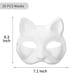 thumbnail image 2 of Pintura de papel blanco con forma de gato, XIPEGPA, de Therian Masks, para bricolaje (20 unidades), 2 of 7