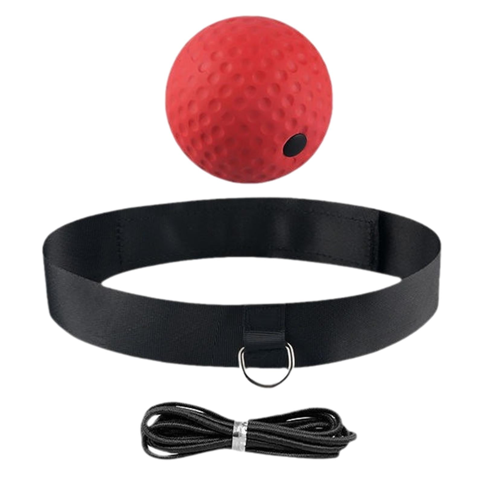 Magideal - Juego De Diadema Con Pelota De Reflejo Para Boxeo, Pelota De Boxeo Con Bolsa De Almacenamiento, Diadema Ajustable, Bolas De Reacción Para Ejercicio, Rojo
