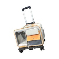 Magideal - Transportín Para Mascotas, Transportín Con Ruedas Para Perros Y Gatos, Transportín De Viaje Para Mascotas Ventilado, Transportín Con Ruedas Para Gatos