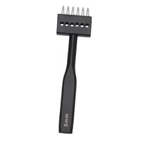 Magideal - Herramienta De Costura De Punguer De Cuero Herramienta De Costura De Cuero Portátil Portátil De 5 Mm Herramienta De Perforación De Agujero Redondo De 6 Diente