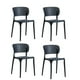 thumbnail image 1 of Pack 4 Sillas Comedor Terraza Negra Apilable PVC, 1 of 4
