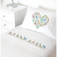 Tuyo Print - Juego De Sábanas 1,5 Pl Pajaritos