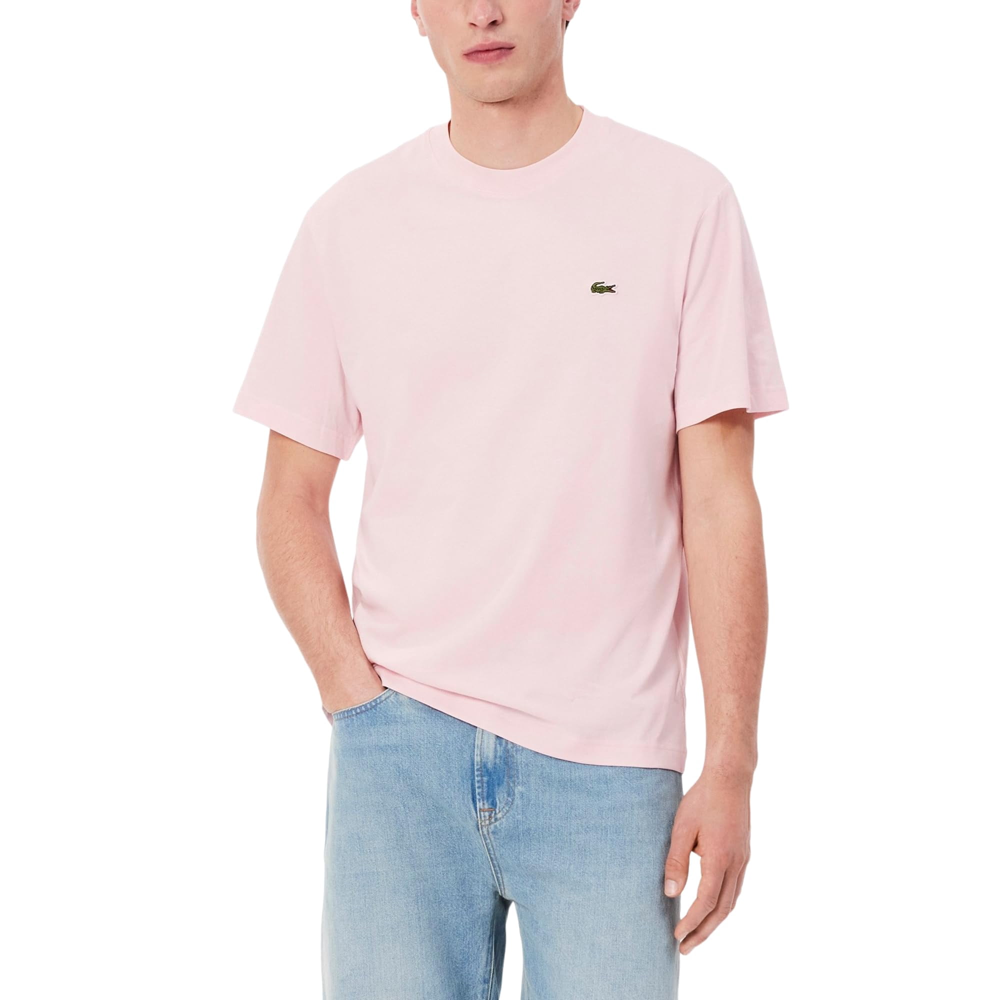 Camiseta Lacoste Classic Fit De Algodón Para Hombre Rosa Claro