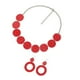 thumbnail image 3 of Conjunto De Collar Y Aretes Con Temática De Los A?os 50 Informal Para El Aniversario Del Día De San Valentín Rojo, 3 of 4