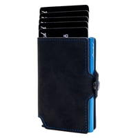 Limited - Billetera - Slim Black - Azul, Con Monedero