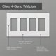 thumbnail image 2 of Placa de cubierta para interruptor de luz Lutron Claro 4 Gang Light Almond, 2 of 5