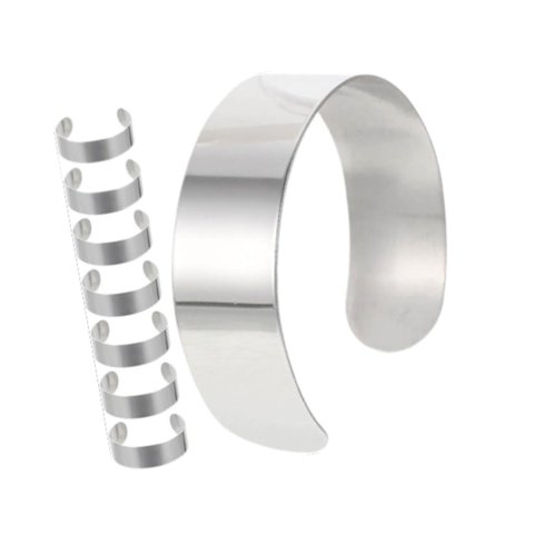 Magideal - 8 Uds. Brazalete De Ramillete De Muñeca Diy, Brazalete Personalizado, Núcleo De Pulsera De Acero Inoxidable