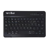 Weibo - Teclado Inalambrico Bluetooth Negro Para Tablet Y Smartphone