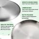 thumbnail image 3 of Juego de 2 platos redondos de acero inoxidable para cena, platos de metal, ideales para picnic y camping al aire libre, irrompibles., 3 of 6