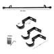 thumbnail image 5 of Set Simple De Barra Para Cortina Extensible 200-250 Cm De Metal Diámetro 13/16 Mm Soporte De Muro Terminal Bola Color Negro, 5 of 5