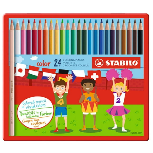 RHEIN 24 LAPICES COLOR CAJA METALICA