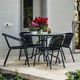 thumbnail image 2 of Set terraza Maceio 4 sillas + Mesa vidrio 80x70 cm Negro, 2 of 8