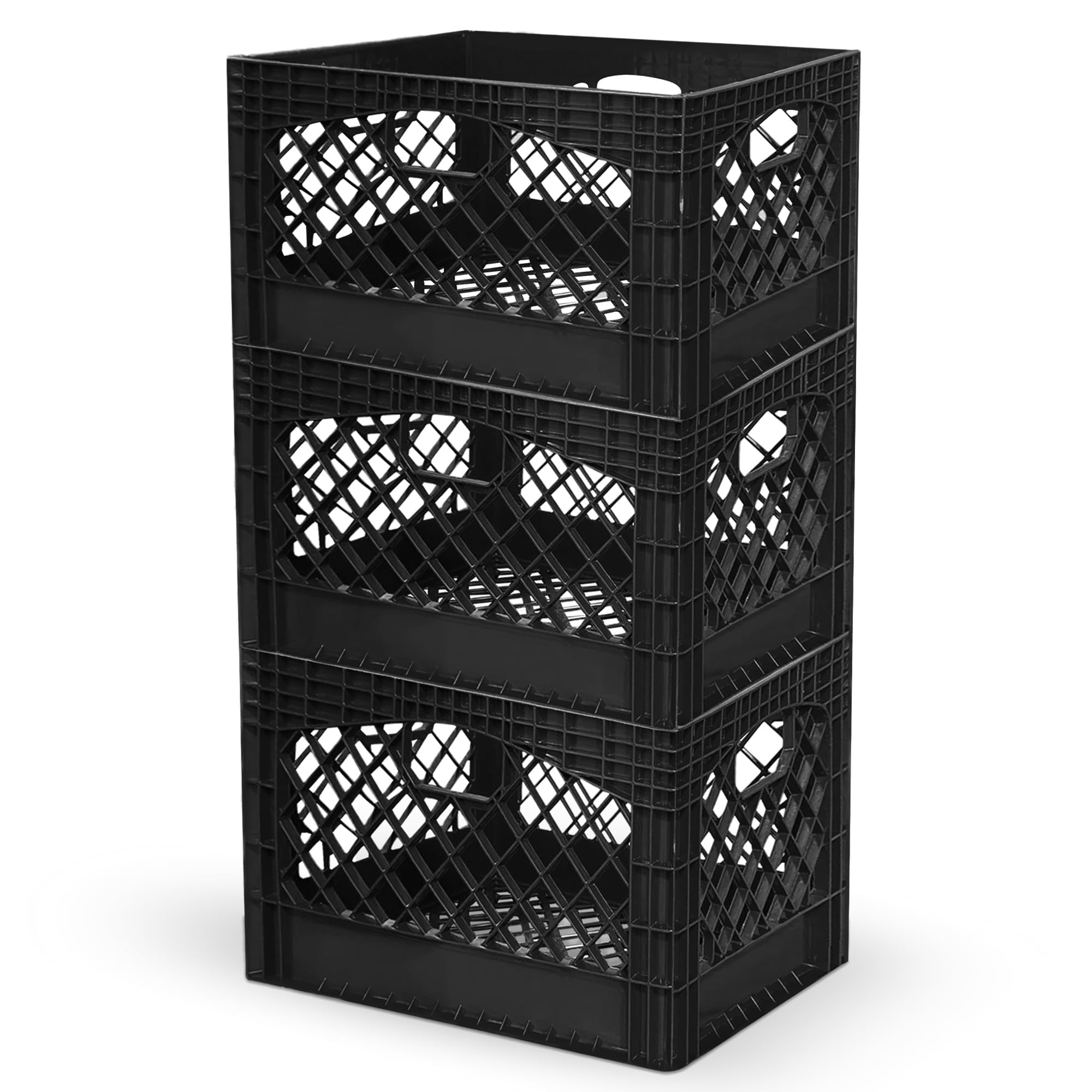 Juggernaut Storage - Paquete De 3 Cajones De Almacenamiento Juggernaut De Alta Resistencia De 23l En Negro