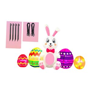 Magideal - Decoración Al Aire Libre Inflable De Pascua, Construcción En Adornos Led Funny Inflable Pascua De Pascua Y Huevos Coloridos Para La Fiesta En