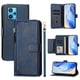 thumbnail image 1 of Funda tipo libro para REALME NARZO 50 PRO 5G con bolsillo con cremallera, cierre magnético, 7 ranuras para tarjetas y correa para la muñeca., 1 of 6
