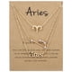 thumbnail image 1 of Gorgeous 3-Pack Zodiac Alphabet Symbols Rhinestone Clavicle Chain Necklaces, 1 of 5