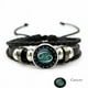 thumbnail image 3 of Luminous Twelve Constellation Artificial Gemstone Bracelet ,Beaded Rope PU Leather 12 Constellation Woven Bracelet, 3 of 5