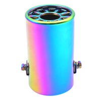 Magideal - Silenciador De Escape Punta De Tubo De Escape Accesorio De Modificación Duradero Silenciador De Cola De Punta De Escape Universal Recta Para Vehículos Vistoso