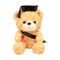 Magideal - Muñeca De Oso De 28Cm, Juguetes, Adornos De Sofá, Cojín Para Abrazar, Muñeca De Simulación De Animales, Almohada Para Niños, Muñeco De Peluche, Oso De Sombrero Negro