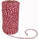 thumbnail image 1 of Hilo de algodón rojo y blanco, 328 pies, 1,5 mm, ideal para manualidades, carnicería, repostería, cocina, decoración de envoltorios navideños, embalaje y jardinería., 1 of 6