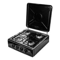 Genérico - Cocinas Gas Cocina Encimera Gas Cocina Gas Cocina 4 Platos Color Negro Sobremesa