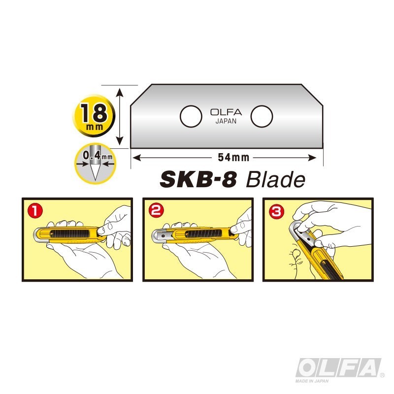 Olfa - Repuesto Cuchillo Sk-8 / 10 Unid. Blister
