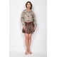 thumbnail image 4 of Chaqueta Casual Saronite Crop Beige/Marrón Mujer, 4 of 5