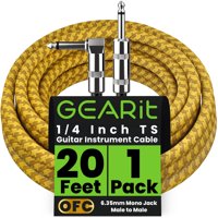 Cable Para Instrumento Gearit 6.35 Mm Ts 6 M Marrón Y Amarillo