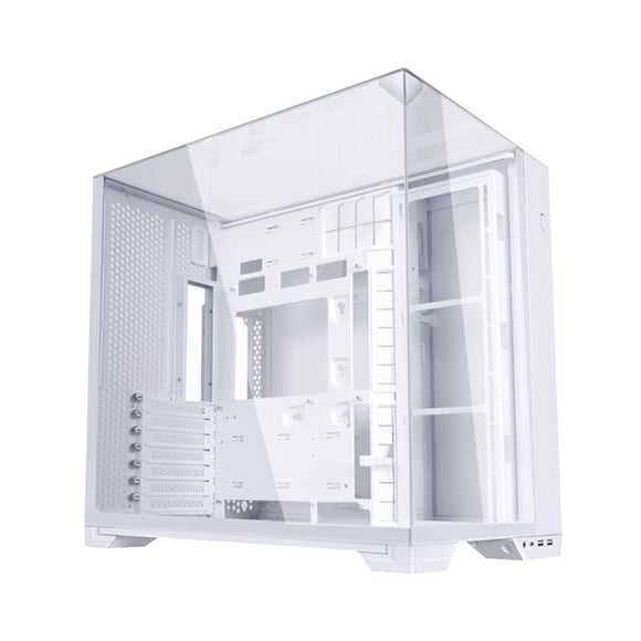 Carcasa compacta Lian Li O11Vision de vidrio templado de acero blanco ATX