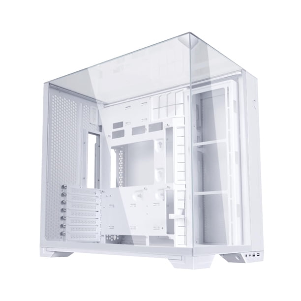 Carcasa compacta Lian Li O11Vision de vidrio templado de acero blanco ATX