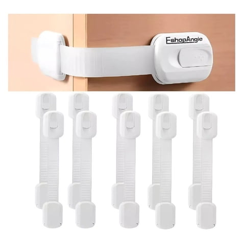 Genérico - 10 Seguros Para Puerta Cajones Refrigerador Bebe Protectores