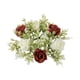 thumbnail image 1 of Anillo De Vela Con Flores Artificiales, Pequeño Anillo De Vela Falsa Rústica, Adorno De Guirnalda De Velas, Rojo, 1 of 3