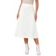 thumbnail image 1 of Faldas de Ante Sintético para Mujer INSPIRE CHIC Cintura Alta Elástica Falda Midi Línea A Conjuntos de Trabajo Otoño Invierno M Blanco, 1 of 6