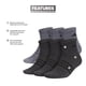 thumbnail image 2 of Calcetines adidas Superlite 3.0 Quarter Athletic (6 pares), 2 of 7