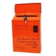 thumbnail image 3 of Creative Iron Mail / Letter / Post / Newspaper Holder Box Orange Red_Peque?as letras, 3 of 5
