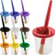 thumbnail image 1 of Juego de vasos y pinceles de pintura U.S. Art Supply para niños, 10 piezas, 1 of 5