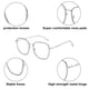 thumbnail image 3 of Gafas planas anti-luz azul modernas, sencillas y de alta gama, hechas de PC, metal y CA, 3 of 5