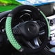 thumbnail image 2 of Funda para volante de coche con diamantes de imitación en color tridimensional bordados en cuero sin anillo interior, adecuada para mujeres de 14,5 a 15 pulgadas, 2 of 5