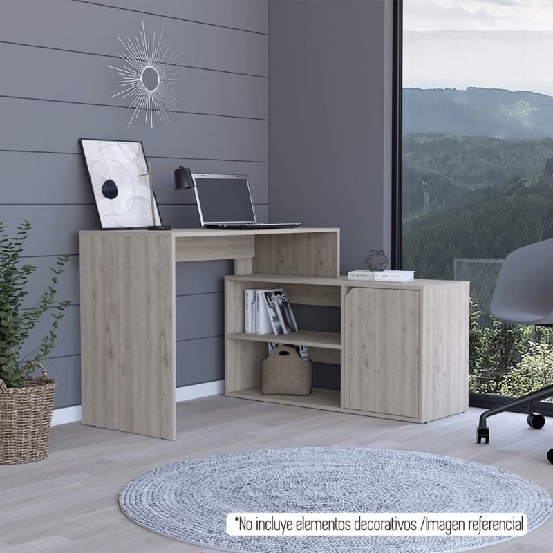 Tuhome - Escritorio Rennes En Forma De L Ceniza