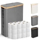 thumbnail image 1 of Cesta de almacenamiento de papel higiénico Odonata, grande, con tapa, gris, 49 L, 1 of 8