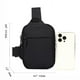 thumbnail image 4 of Bolso bandolera pequeño impermeable para hombre y mujer, ideal para correr, ciclismo, viajes y compras, color negro., 4 of 5