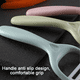 thumbnail image 4 of Juego de pelador de cerámica ligero para cocinar con cuchillas ultra afiladas y duraderas, mangos ergonómicos, herramientas de cocina negras y rojas., 4 of 5