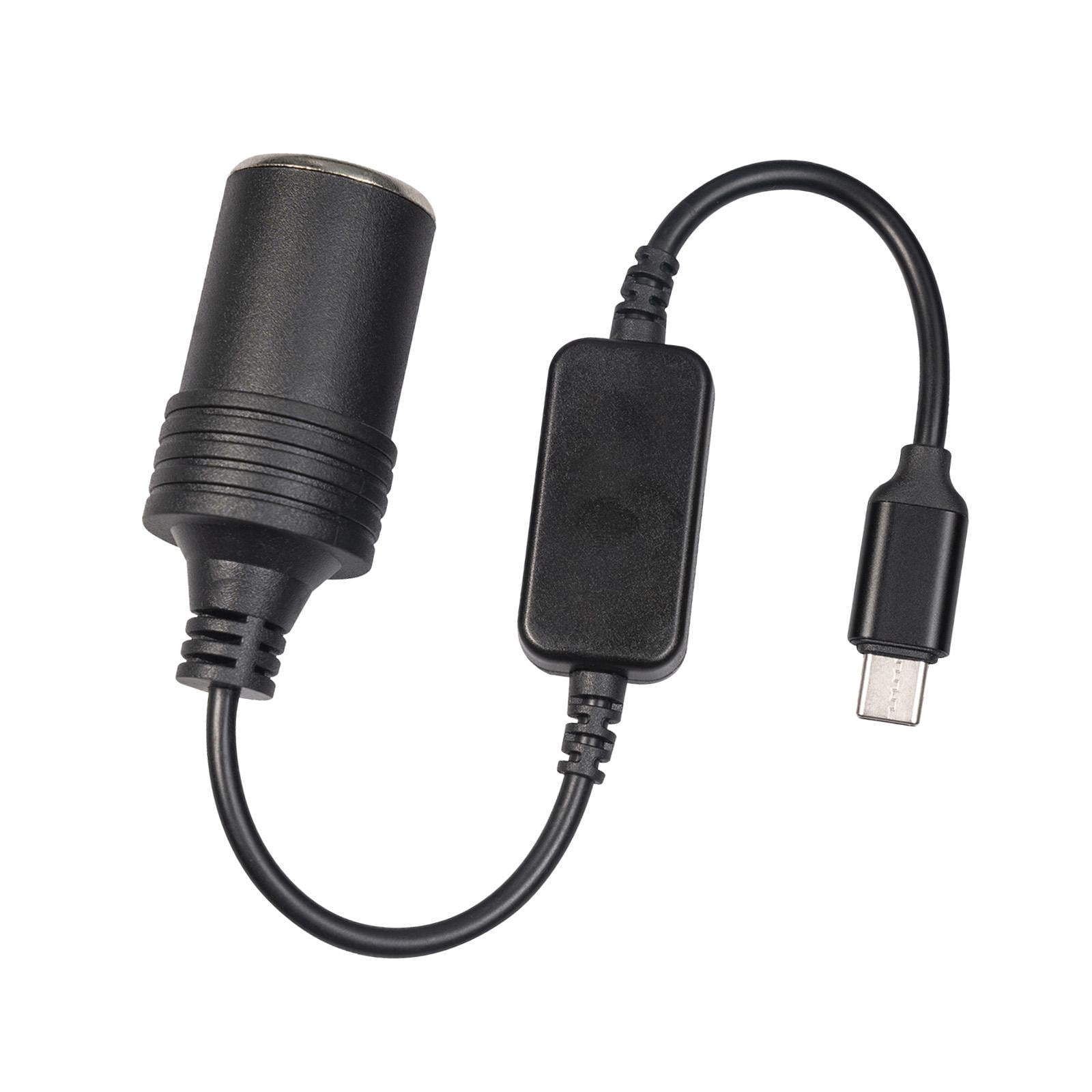 Bothyi - Accesorio Convertidor De Cable Usb C Portátil A Encendedor De Cigarrillos 1ft/30cm