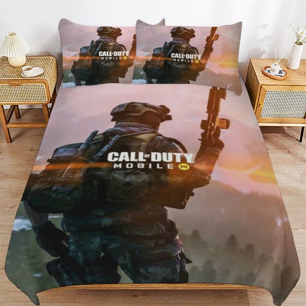 Call Of Duty Bedding Set Duvet Cover Comfortable and Lightweight Cartoon Bedding 3 Piece Bed Set