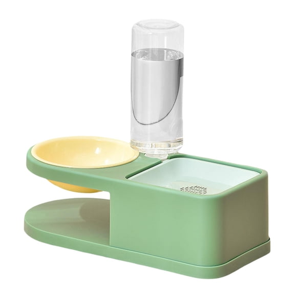 Tazón Automático Grande Para Mascotas, Fuente De Agua Para Perros Y Gatos, Dispensador De Alimentos Secos, Verde