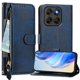 thumbnail image 1 of Funda Billetera Cremallera para Motorola Moto G67 con Porta Tarjetas, Soporte y Correa Azul, 1 of 5
