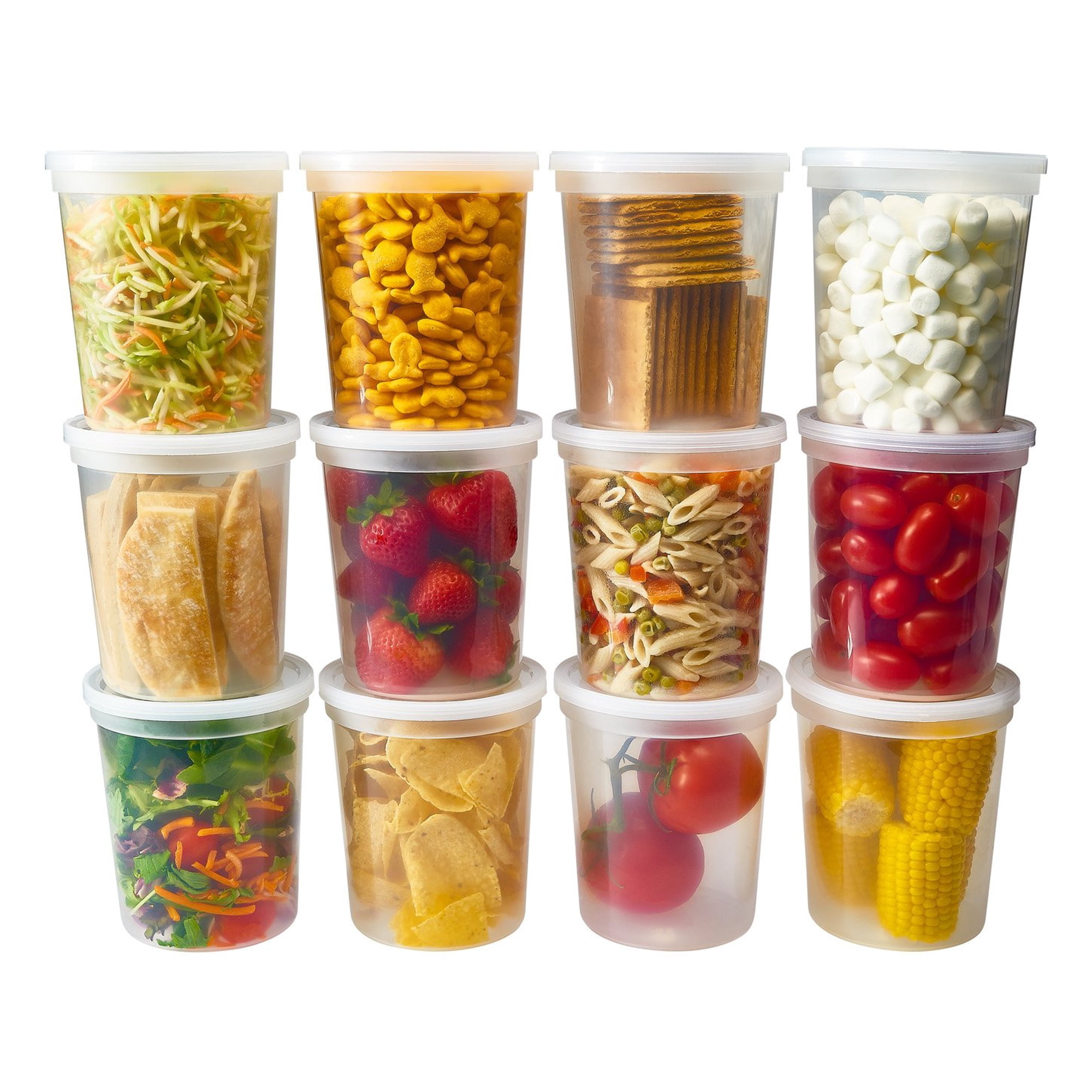 Recipientes De Almacenamiento De Alimentos Durahome Deli, 950 Ml (32 Oz), Paquete De 24