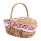 thumbnail image 3 of Cesto de almacenamiento de cesta de picnic de mimbre, con asa de tapa Contenedor de comida pastoral para picnic de vacaciones al aire libre, 3 of 5