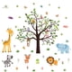 thumbnail image 1 of Pegatinas de pared con diseño de animales del bosque, árboles, ciervos y búhos, para habitación de bebé, habitación infantil, sala de estar, decoración de pared, 1 of 6